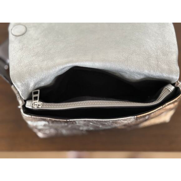 New without tags - Zadig & Voltaire Rocky Vintage Metal Leather Patchwork Bag - Picture 8 of 12